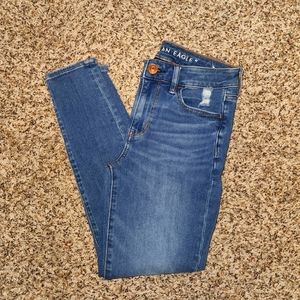 American Eagle 360 Next Level Stretch Hi Rise Jeans/Jeggings Size 4 Short